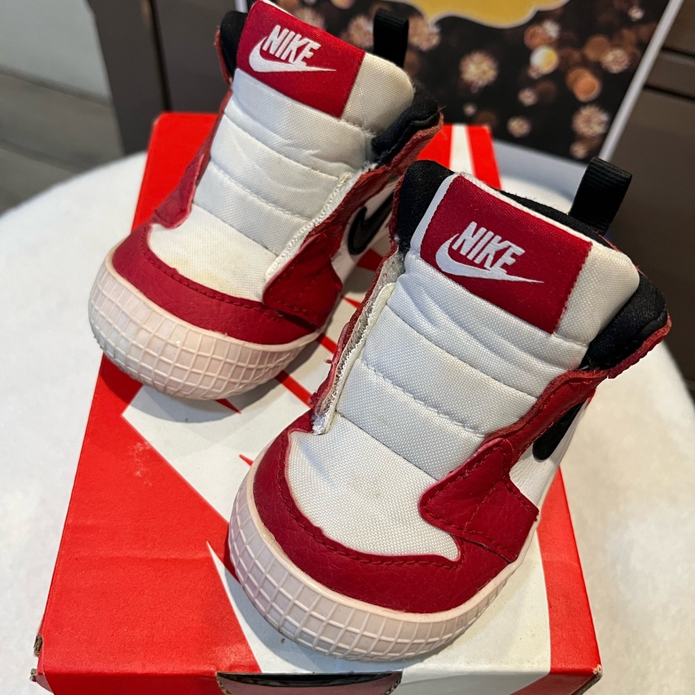 Nike Kids Red and White Sneakers